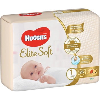 HUGGIES Elite Soft 1 3-5 kg 26 ks