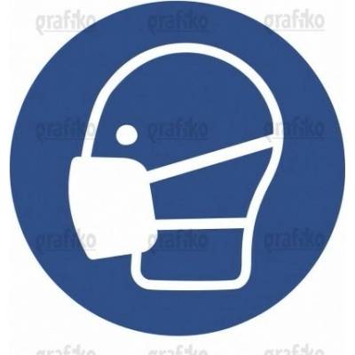 Grafiko | Používej ochrannou roušku - dle ISO 7010 - Materiál Hliník, Rozměr 300x300mm