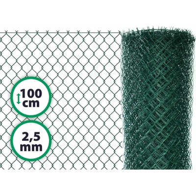 Pletivo poplastované – 100 cm s ND (2,5 mm; 55x55 mm; PVC; zelené)