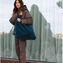 Studio Noos Taška Mom Bag Faux Fur Petrol Blue