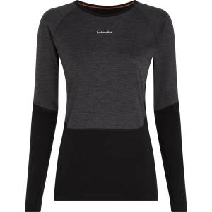 Icebreaker Дамско мериносово термобельо Icebreaker Women's Merino 200 Oasis+ L/S Crewe Merino base layer - Black / Jet Heather / Undyed / Cb - размер XS (115-2822-0111)