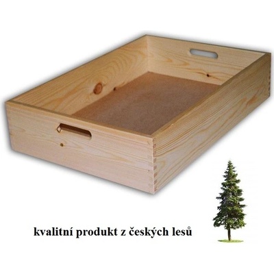 Biedrax dřevěná bedna velká 60 x 40 x 13 cm ořech