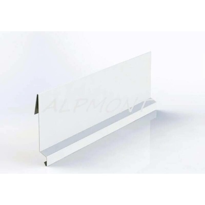 Závětrná lišta závěsná r.š.250mm Al Hliník lakovaný RAL 9010 bílá dl.2m