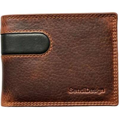 Sendi Design pánská kožená B-012 brown hnědá
