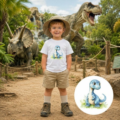 Tričko bílé Baby dinosaurus