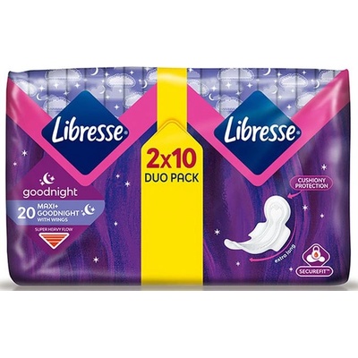 Libresse Нощни превръзки Libresse - Maxi Goodnight Duo, 20 броя