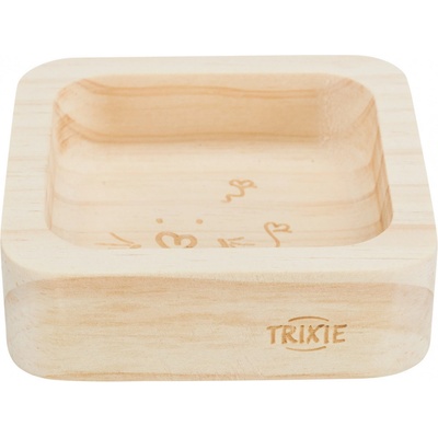 Trixie Miska pre hlodavce drevená štvorcová 60 ml 8 x 8 cm