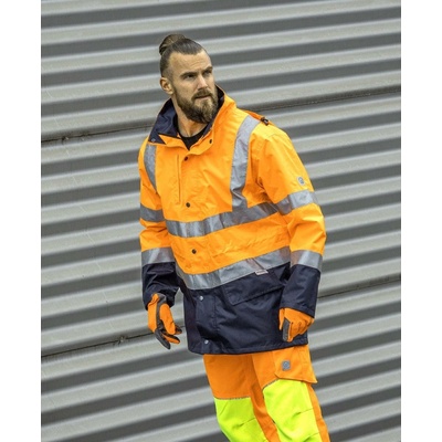 Ardon H8912 bunda HI VIZ 4v1 zateplená nepromokavá Oranžovo navy