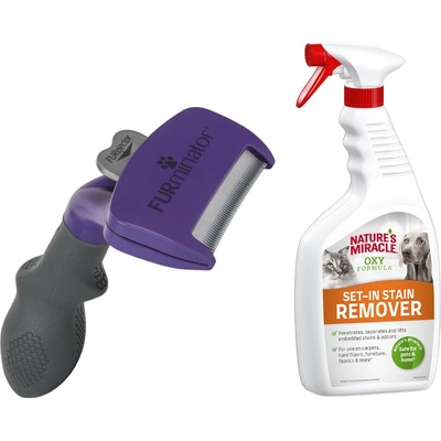 FURminator DeShedding Tool M/L + Stain Remover 709 ml