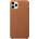Apple Оригинален гръб Leather за Apple iPhone 11 Pro Max - Кафяв