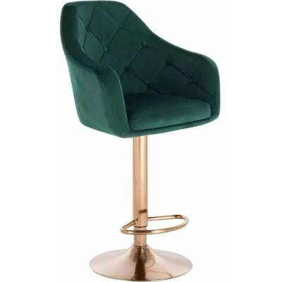 LuxuryForm Design Andora Velur na zlatom tanieri zelená