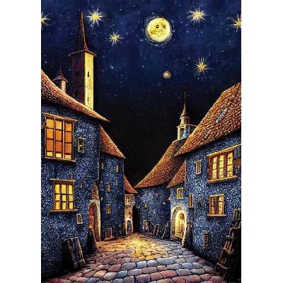 Art Puzzle - Puzzle Medieval Inn Night 500 - 500 piese