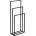 Luminex Закачалка за кърпа 105x45 см черна (LU9900)