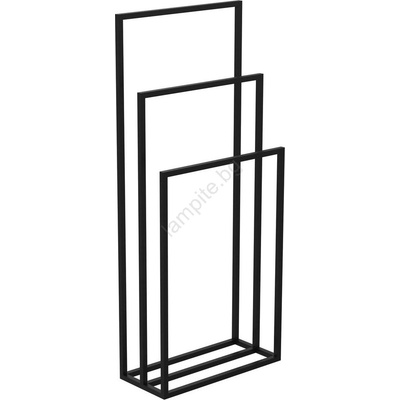 Luminex Закачалка за кърпа 105x45 см черна (LU9900)