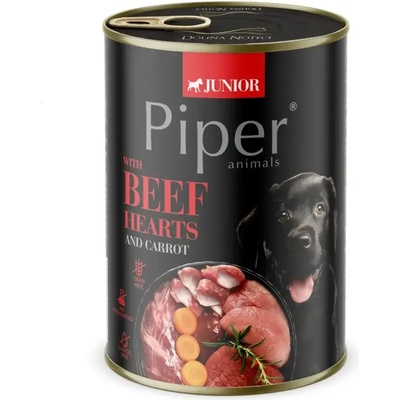 Dolina Noteci Dog Junior Beef консерва за малки кученца с говежди сърца и моркови 400gr