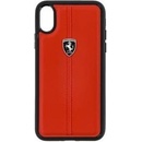 Púzdro Ferrari Heritage Stripe Leather Hard Case Red iPhone X