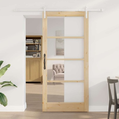 vidaXL Преплъзваща се врата ORKDAL Естествен 93 x 202 см (3331895)