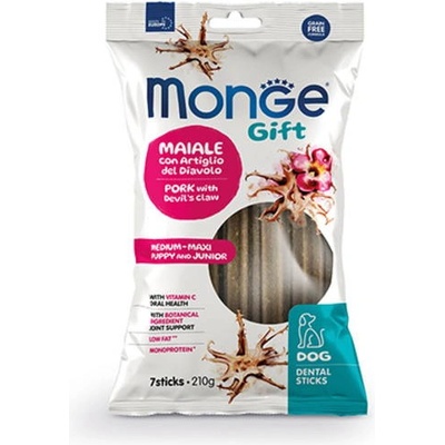 Дентални пръчици Monge Gift Puppy& Junior Medium-Maxi - 0.210кг