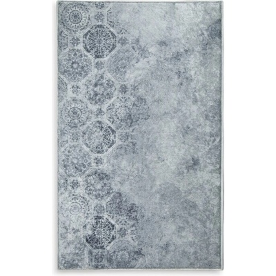 Takoy Koberec 80x140 cm strieborný, sivý zdobený motívom ornamentov LOTUS 7-HF-490324 | 80 x 140 cm