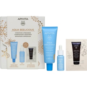 APIVITA Комплект Aqua Beelicious - Тониран флуид, Бустер и Гел, 40 + 10 + 5 ml