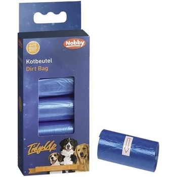 Nobby Pevné sáčky na exkrementy pre psy TidyUp vo farbe modrá 4 rolky po 15 sáčkov.