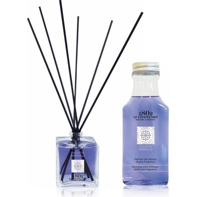 Le Chatelard 1802 Dárková sada difuzér 100 ml + náhradní náplň Fialky 200 ml