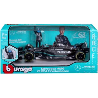 BBURAGO FORMULE F1 Mercedes AMG W14 FIGURKA GEORGE RUSSELL18-28037 1:24