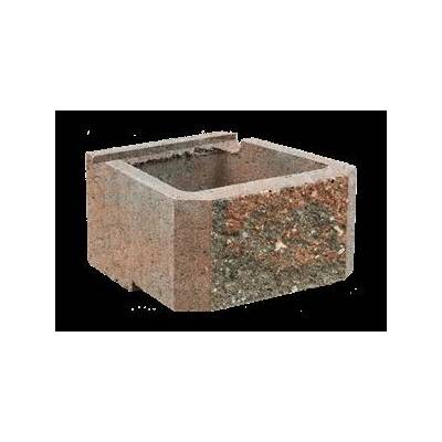 CUP STONE velký štípaný Červeno-černá
