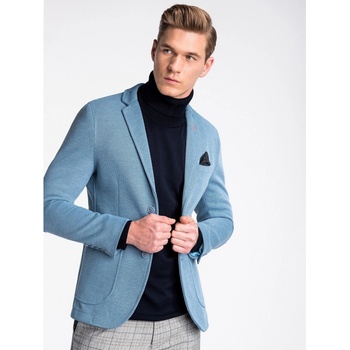 Ombre Clothing Men's winter quilted jacket C450 čierna modrá