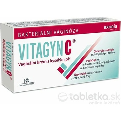 Vitagyn C Vaginální krém s kyselým pH vaginálny krém na podporu vaginálneho prostredia 30 g