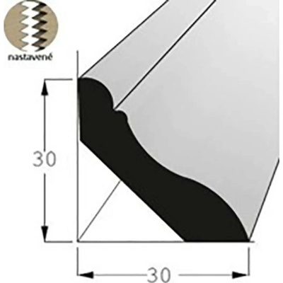 Lišta podlahová dub 30x30mm, délka 240cm, nastavavovaná