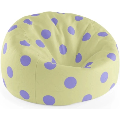 Sablio Sedací vak Cocoon Fialové tečky75 x 45 x 35 cm