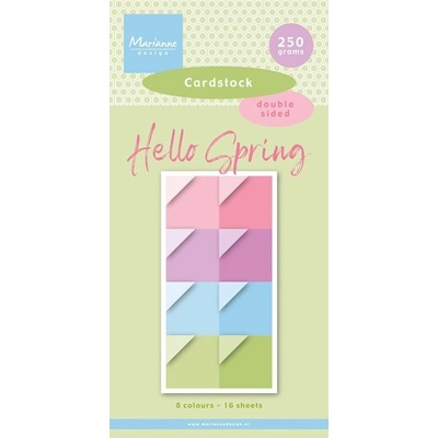 Marianne Design Sada oboustranných papírů 15 × 30cm Hello spring 16 ks