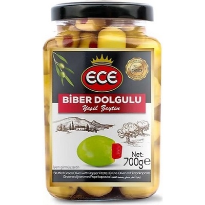 Ece Biber Dolgulu Yesil Zeytin olivy plněné paprikou 700 g