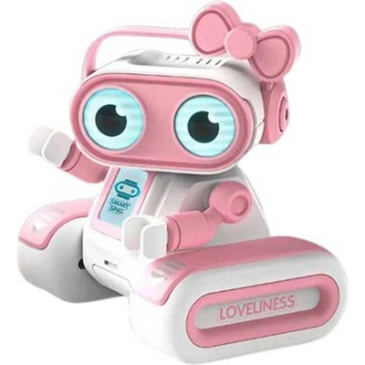 Crazon Музикален розов робот със светлини и функция за запис 1: 16 (cr333-r2311-p)