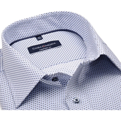 Casa Moda Comfort Fit košile s modrým trojúhelníčkovým vzorem