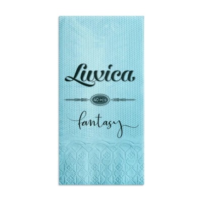 Luxica® Fantasy - салфетки Caribbean sea с дискретен релеф и фин бордюр 2 слоя | 40 броя Сгъвка 1/8 (92092020)