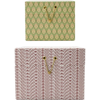 House Doctor Кутии за съхранение House Doctor Keep червени и каки 2 бр (202740377)