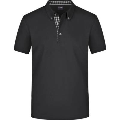 James & Nicholson Elegantní pánská polokošile JN964 černá bílá