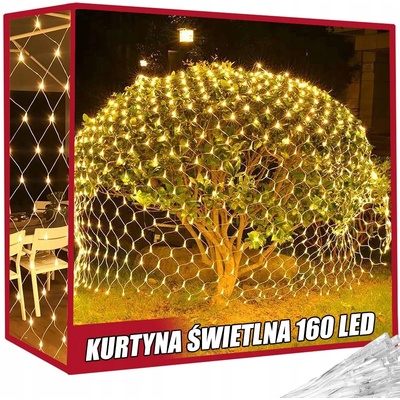 Verk 26203 Vianočná svetelná sieť 160 LED, USB, 2x2, 6m, teplá biela