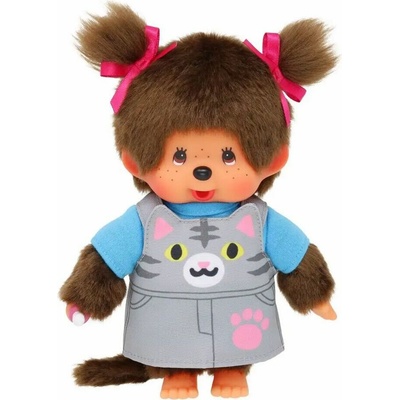 Sekiguchi 203895 Monchhichi mončičák holčička šaty s koťátkem 20 cm
