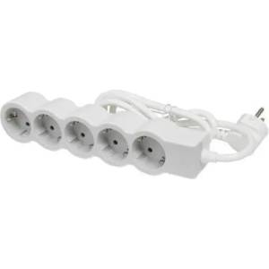 Legrand РАЗКЛОНИТЕЛ 5х ШУКО С КАБЕЛ legrand - БЯЛ/СИВ (3414971945647)