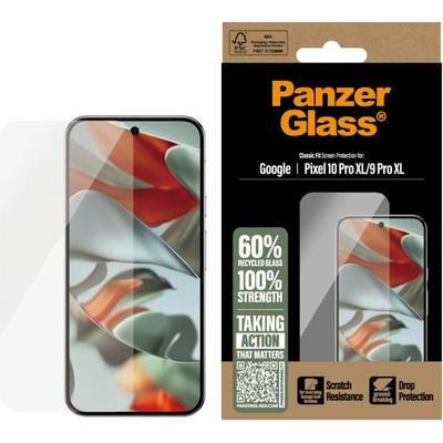 Panzer Стъклен протектор PanzerGlass за Google Pixel 10 Pro XL, 9 Pro XL, UWF, Antibacterial, Прозрачен