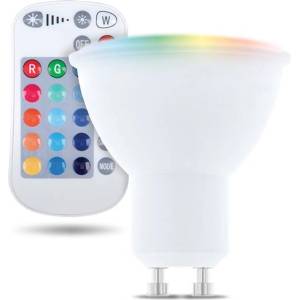 Forever LED крушка Forever RTV003567, GU10, 5W, 250 lm, 3000K, RGB, дистанционно (RTV003567)