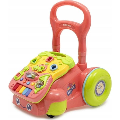 Baby Mix vzdělávací chodítko s hračkami růžové