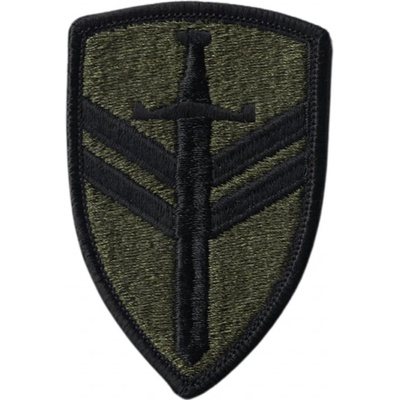 Nášivka US Army 2nd Support Command Unit - olivová-čierna