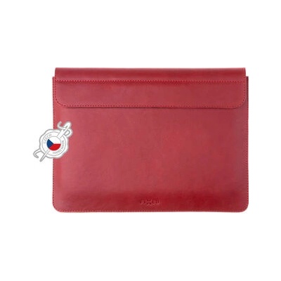 FIXED Oxford Kožené puzdro pre Apple MacBook 12 červená FIXOX2-MAC12-RD
