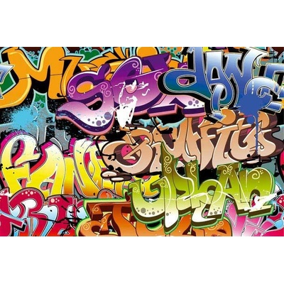 013 Samolepící fototapeta na podlahu - Graffiti, 255 x 170 cm