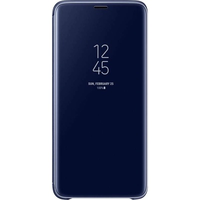 Samsung Clear View Stand Cover EF-ZG965CLEGWW - оригинален кейс с поставка, през който виждате информация от дисплея за Samsung Galaxy S9 Plus (син)