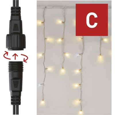 Emos D1CN01 Standard LED spoj. reťaz blikajúca cencúle 2,5 m vonkajšia teplá studená biela